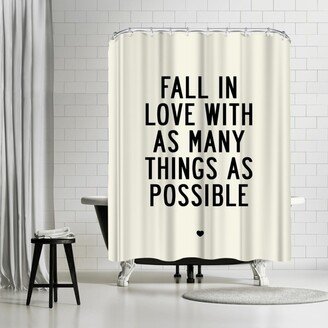 71 x 74 Shower Curtain, Fall In Love by Motivated Type