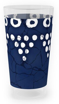 Outdoor Pint Glasses: Day And Night Batik Outdoor Pint Glass, Blue