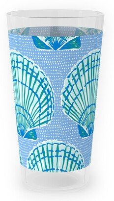 Outdoor Pint Glasses: Clams - Blue Outdoor Pint Glass, Blue