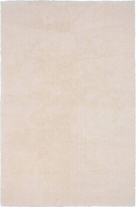 6'x9' Washable Bathroom Carpet Ivory