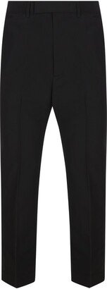 Straight Leg Cropped Poplin Chino Trousers