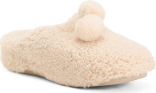 TJMAXX Shearling Pom Pom Clogs For Women