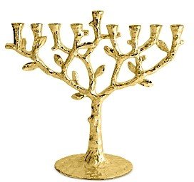 Tree of Life Menorah Gold