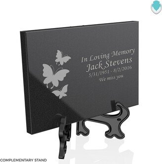 Custom Engraved Granite Plaque With Butterfly Artwork