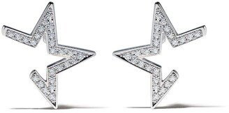 18kt white gold Abstract Star earrings