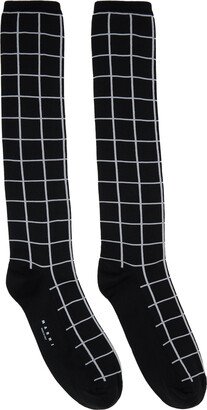 Black Check Socks