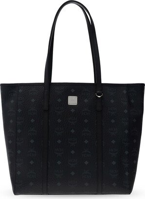 Patterned Shopper Bag - Black