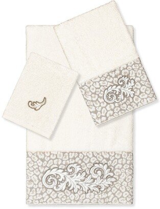 April 3-Piece Embellished Towel - Cream