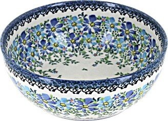 Blue Rose Pottery Blue Rose Polish Pottery Blue Aster Small Serving Bowl