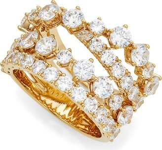 Cubic Zirconia Crisscross Stack Ring