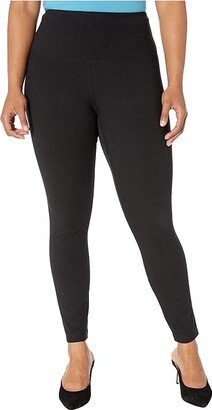 Plus Size Cotton Leggings (Black) Women's Casual Pants