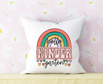 Hello Kindergarten Pillow, Pillow Cover, Kinder Teacher, Decor, Classroom Decor Teacher Gifts