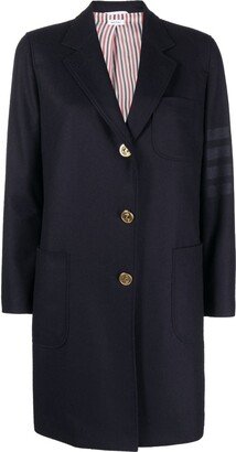 Engineered single-breasted side-stripe coat