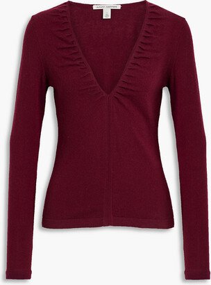 Ruched cashmere sweater