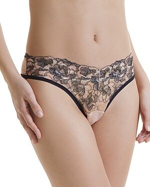 x Prabal Gurung Rosegold Lace Thong