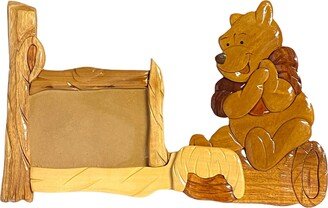 Winnie The Pooh Wooden Brown Picture Frame Children's Room Décor Decoration Home Baby Shower Nursery Christening Baptism New Gift