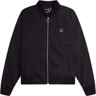 Logo-Plaque Cotton Bomber Jacket-AA