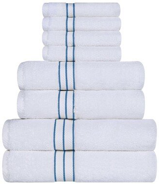 Turkish Highly Absorbent Hotel Collection 8Pc Turkish Cotton Towel Set-AB