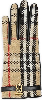 Victoria Bouclé & Leather Gloves