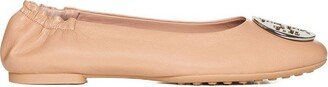 Claire Double T Logo Plaque Ballet Flats