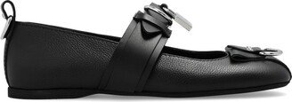 Padlock Detailed Ballerina Shoes-AA