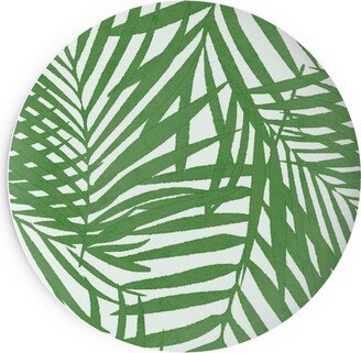 Salad Plates: Watercolor Fronds - Green Salad Plate, Green