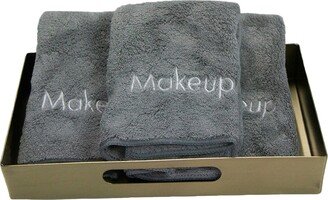 Arkwright Embroidered Coral Fleece Microfiber Makeup Towels - Set of 6 - 13X13