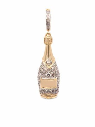 18kt yellow gold Mythology champagne diamond locket charm