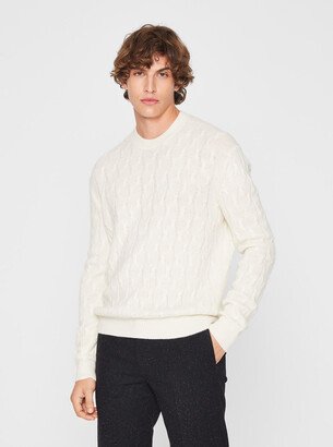 Cashmere Cable Crewneck Sweater