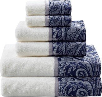 6pc Charlotte Jacquard Towel Set