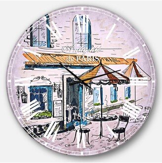 Designart Watercolor Painting Oversized Round Metal Wall Clock - 36 x 36