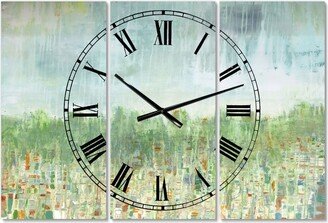 Designart Hints of Autumn Large Modern 3 Panels Wall Clock - 23