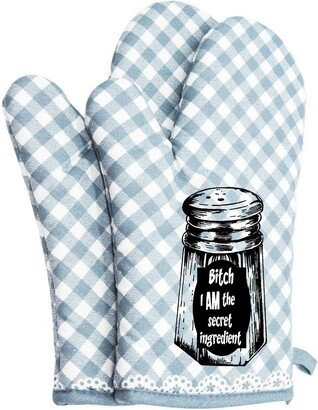 B I Am The Secret Ingredient Funny Oven Mitts Cute Pair Kitchen Potholders Bbq Gloves Cooking Baking Grilling Non Slip Cotton