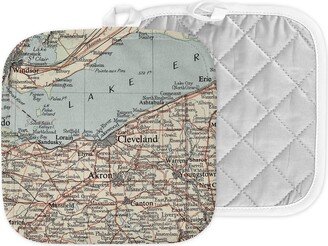 Cleveland Map Hot Pad - Pot Holder Gift Kitchen Airbnb