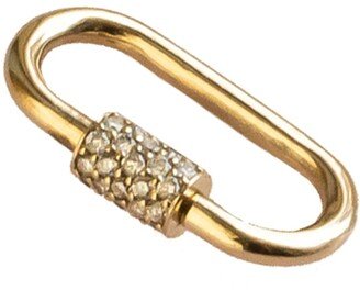 Zoe Lev Jewelry 14k Gold Diamond Carabiner Lock Charm