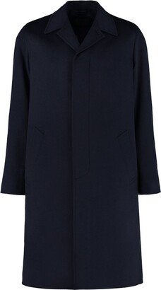 Single-Breasted Button-Up Coat-AB