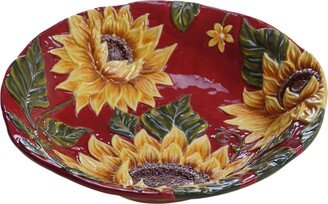 Sunset Sunflower Serving Bowl