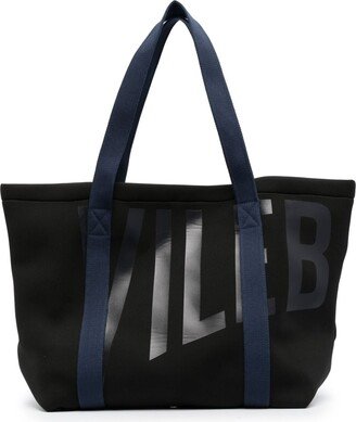 Logo-Print Coated-Canvas Tote Bag