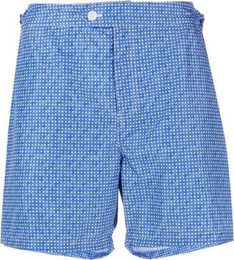 Button-Fastening Swim Shorts