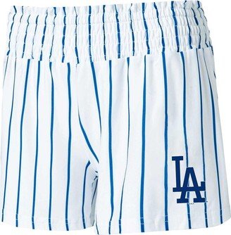 Women's Concepts Sport White Los Angeles Dodgers Reel Pinstripe Sleep Shorts