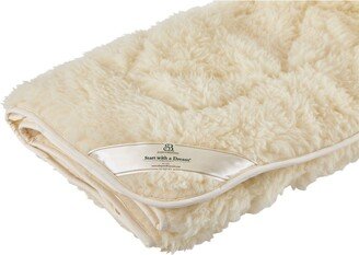 Mydual, Washable and Reversible Wool Mattress Pad, King