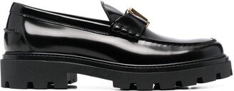 Monogram ridged loafers