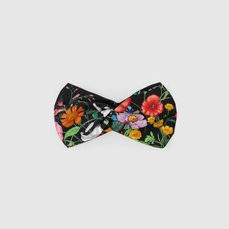 Flora print silk headband-AA