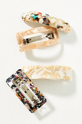 By Anthropologie Assorted Resin Barrettes, Set of 4