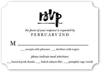 Rsvp Cards: Happy Together Type Wedding Response Card, Black, Signature Smooth Cardstock, Ticket