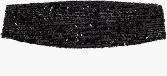 Headband With Sequins - Black