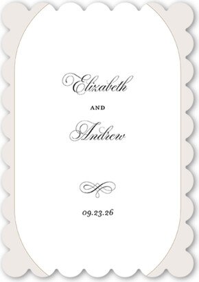 Rsvp Cards: Elegant Essence Wedding Response Card, Gray, Signature Smooth Cardstock, Scallop