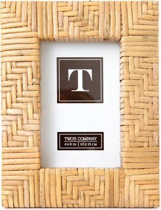 Zig Zag Rattan 4x6 Picture Frame