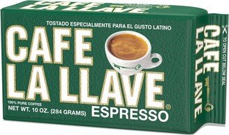 Cafe La Llave Espresso 100% Pure Dark Roast Ground Coffee - 10oz