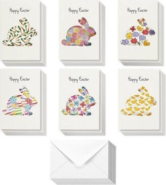 Best Paper Greetings 36 Pack Bulk Easter Greeting Cards with Envelopes, 6 Designs, 4 x 6 In